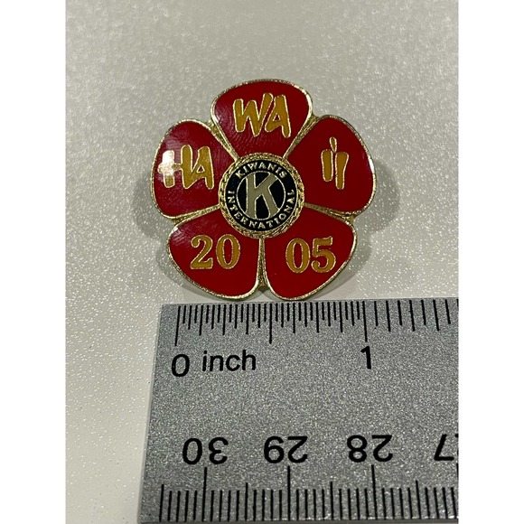 Vintage Kiwanis International Pins Set of 4 Impression, Rainbow Secretary Hawaii - Picture 4 of 5